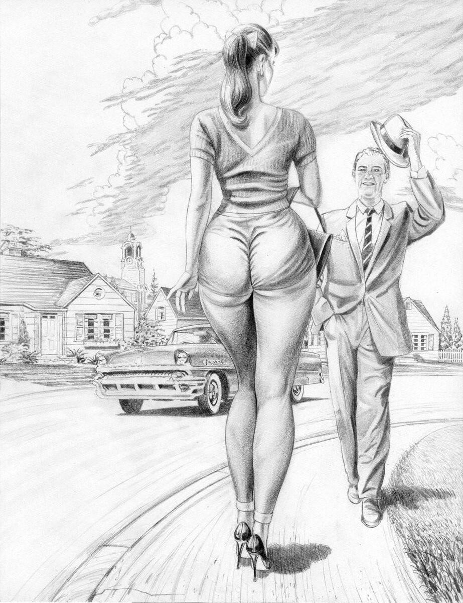 Erotic cartoon Roger Benson illustrations