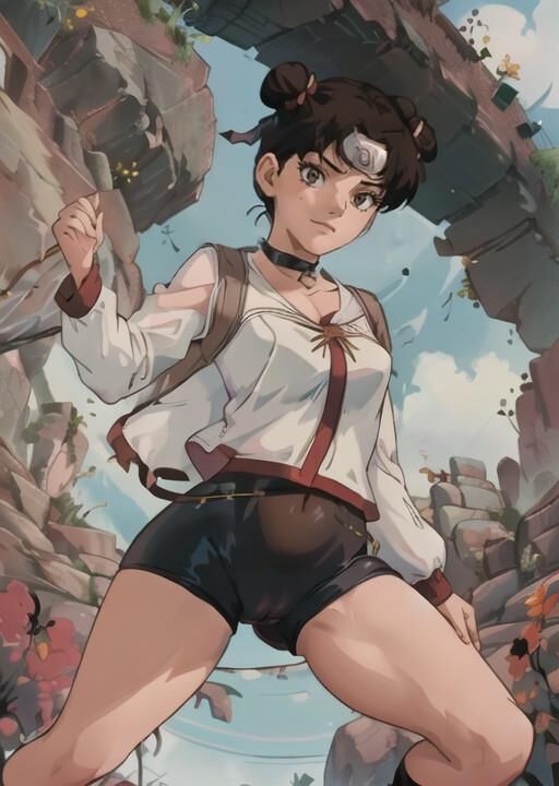 AI naruto collection, medium quality Tenten