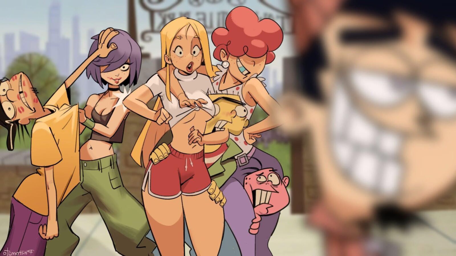 Chicas de la red de dibujos animados