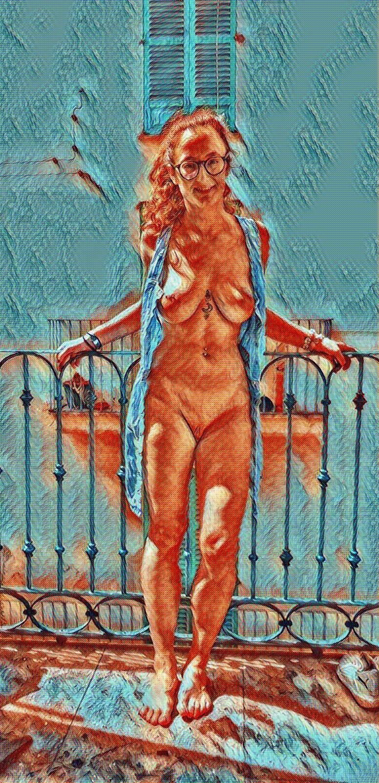 Sexy Balkon Damen
