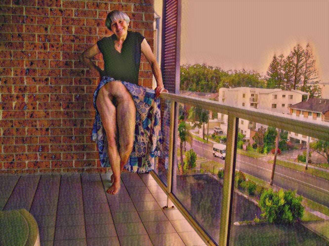 Sexy Balkon Damen