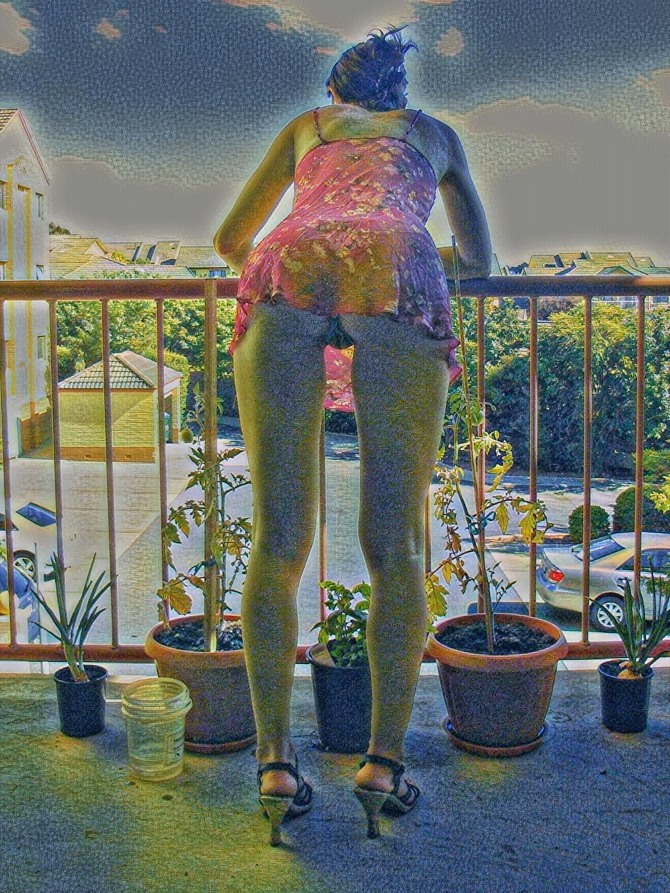 Sexy Balkon Damen