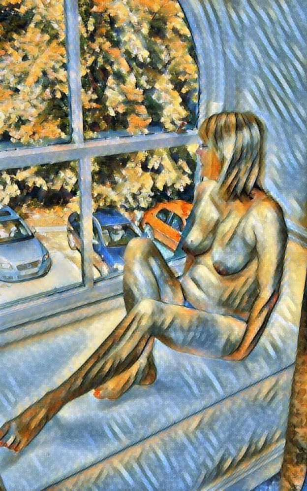 filles chaudes dans les fenêtres
