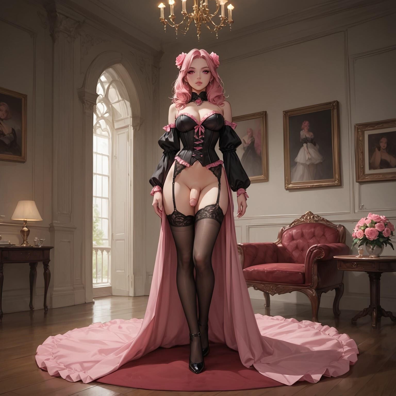 Art blindparty rosa Haare (Web gefunden)