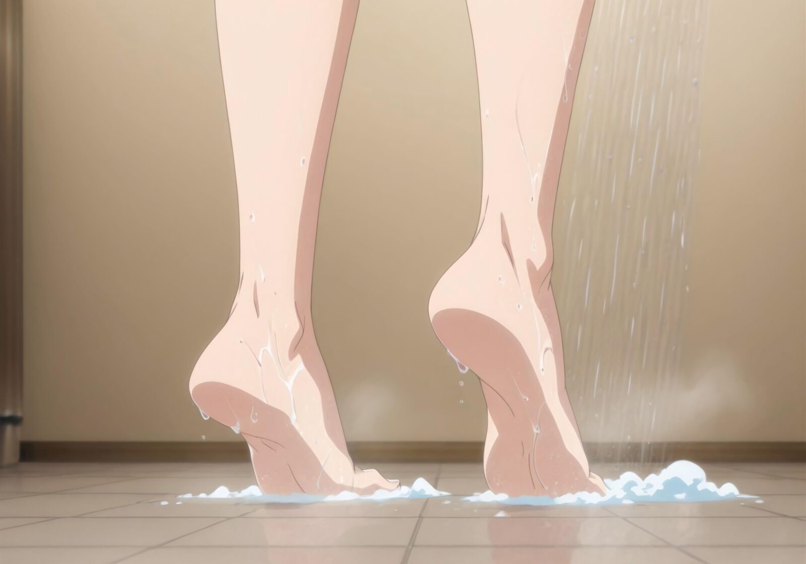 Misao Mitsuka in the shower [Ai Generated]