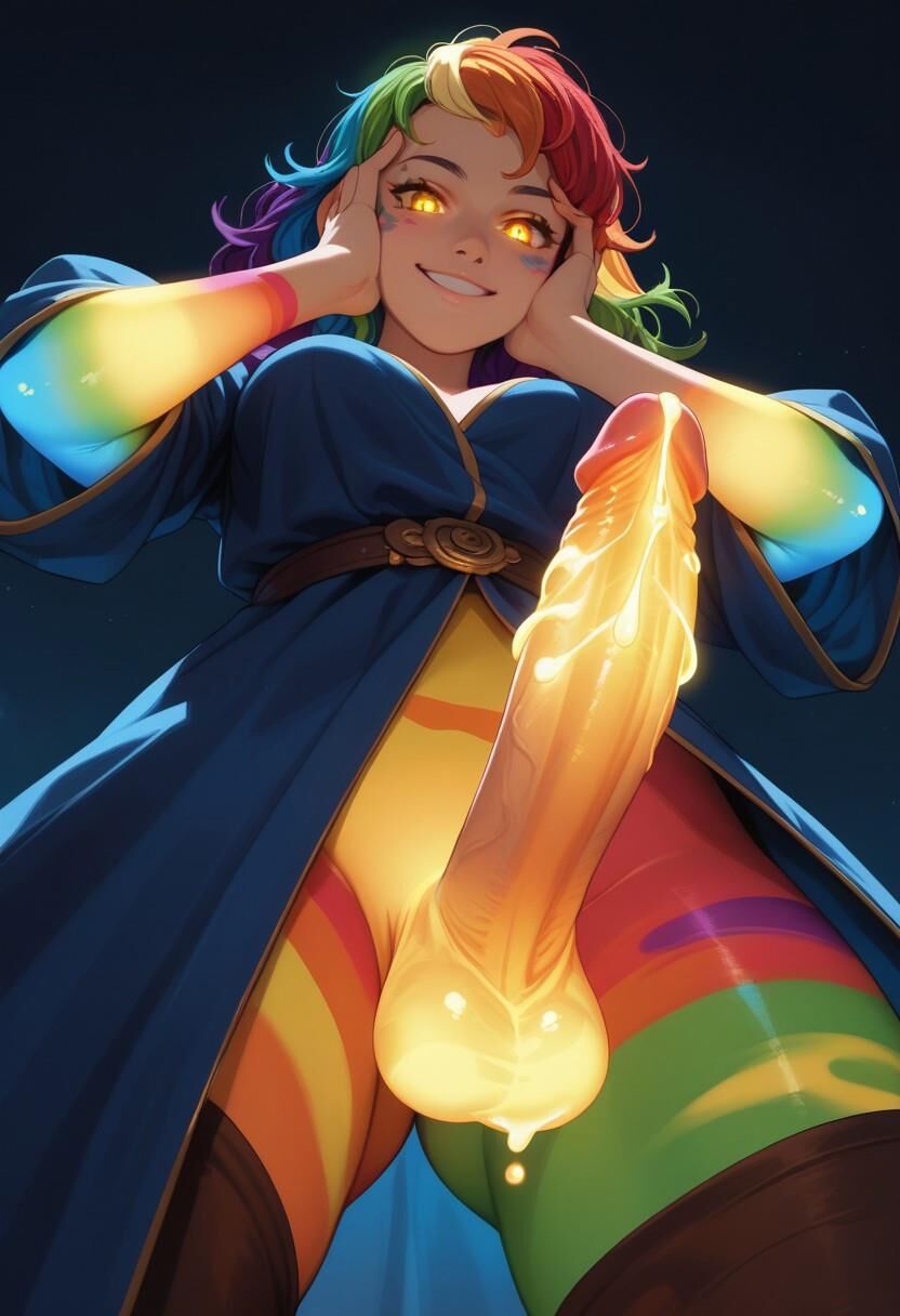 Futanari pronto para soprar