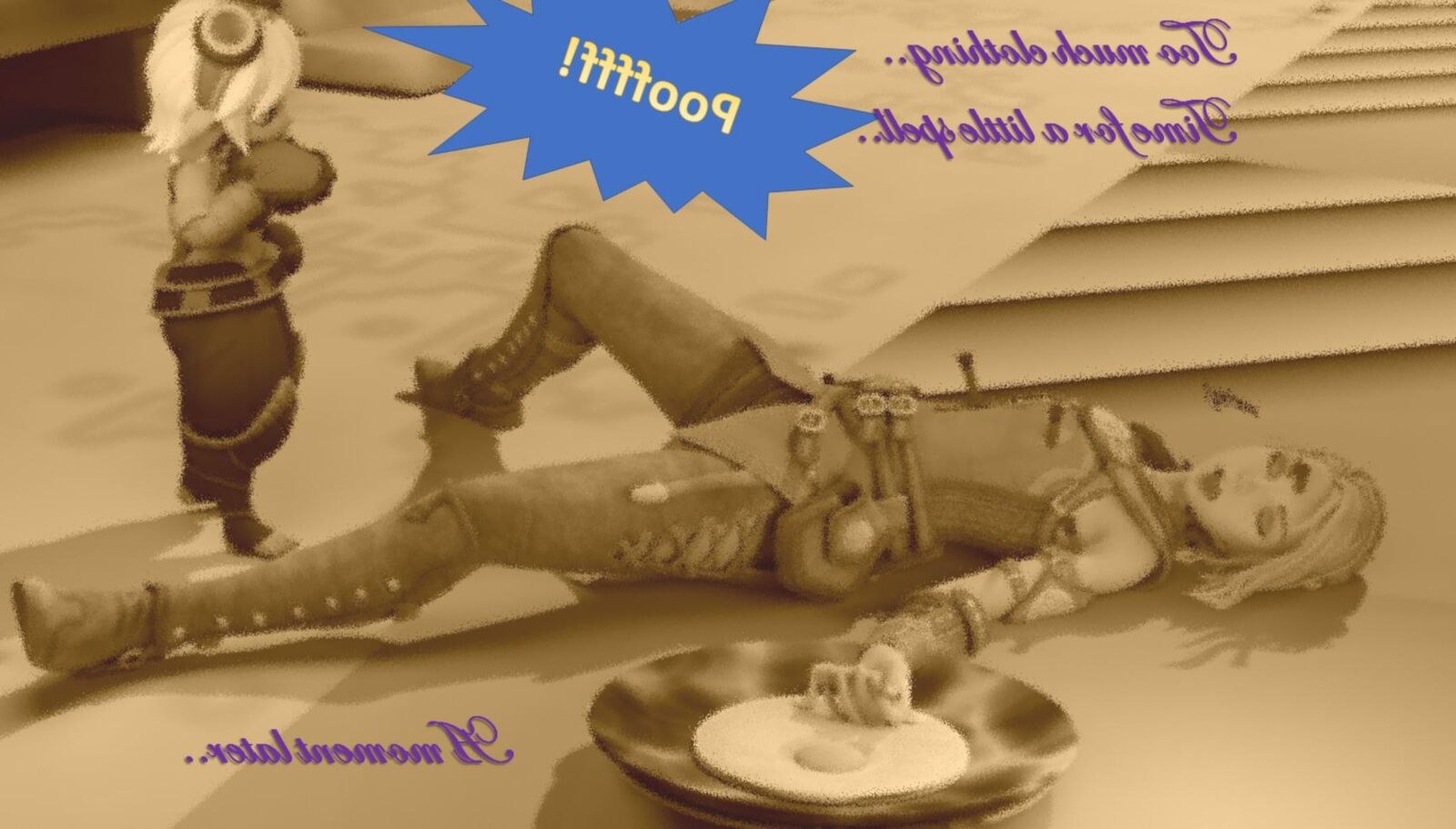 Darted Loot.. (short story/cartoon/lesbian/sleepy)