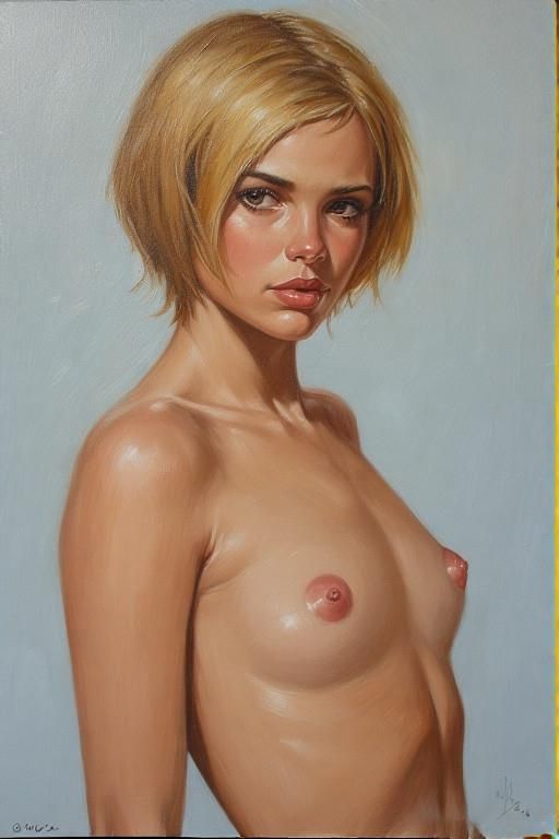 flat chest beauty AI