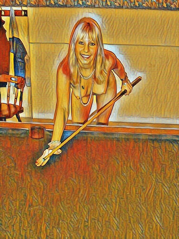 Love nude girls at the pooltable#