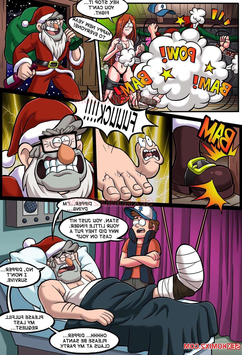 Gravity Falls. New Year party and a big pink bear