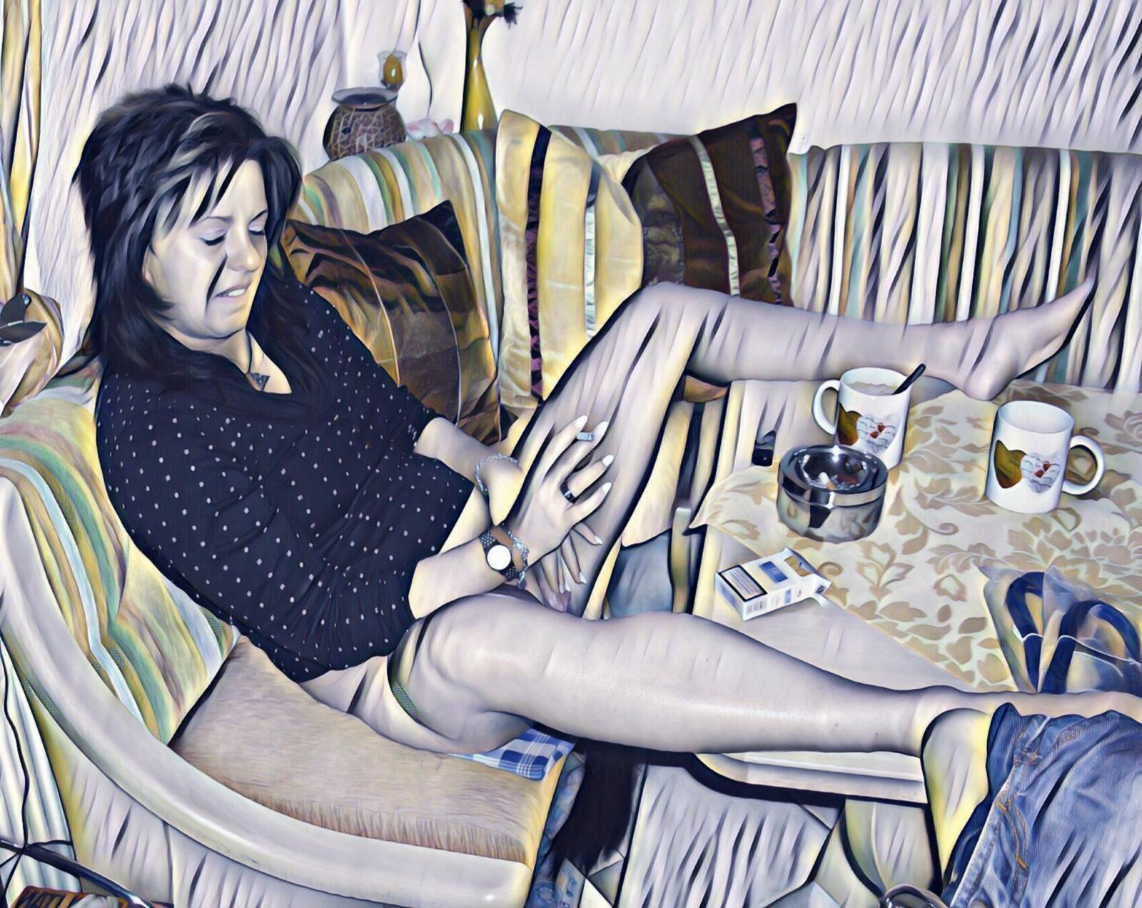 Ich liebe es, dass Frauen Beine verbreiten