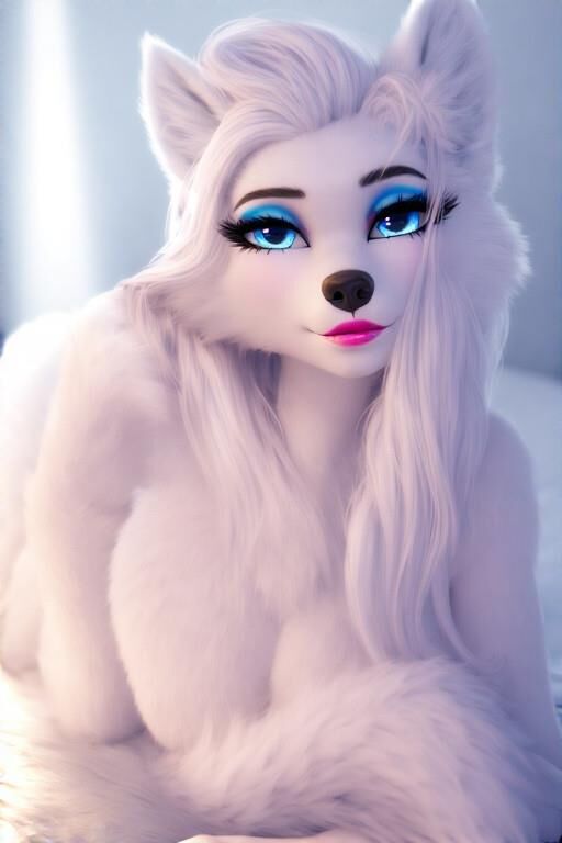Ai White feminino lobo peludo
