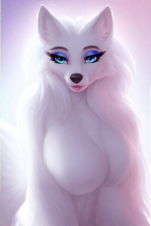 Ai White feminino lobo peludo