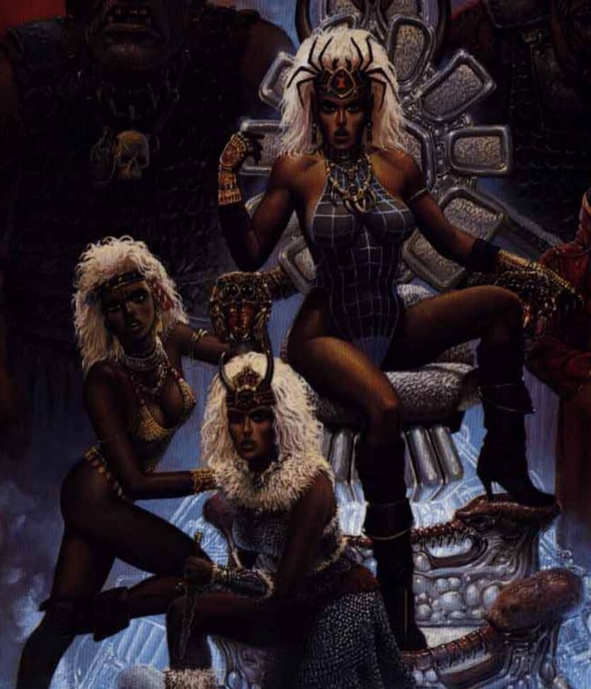 Girls in fantasy role playing art