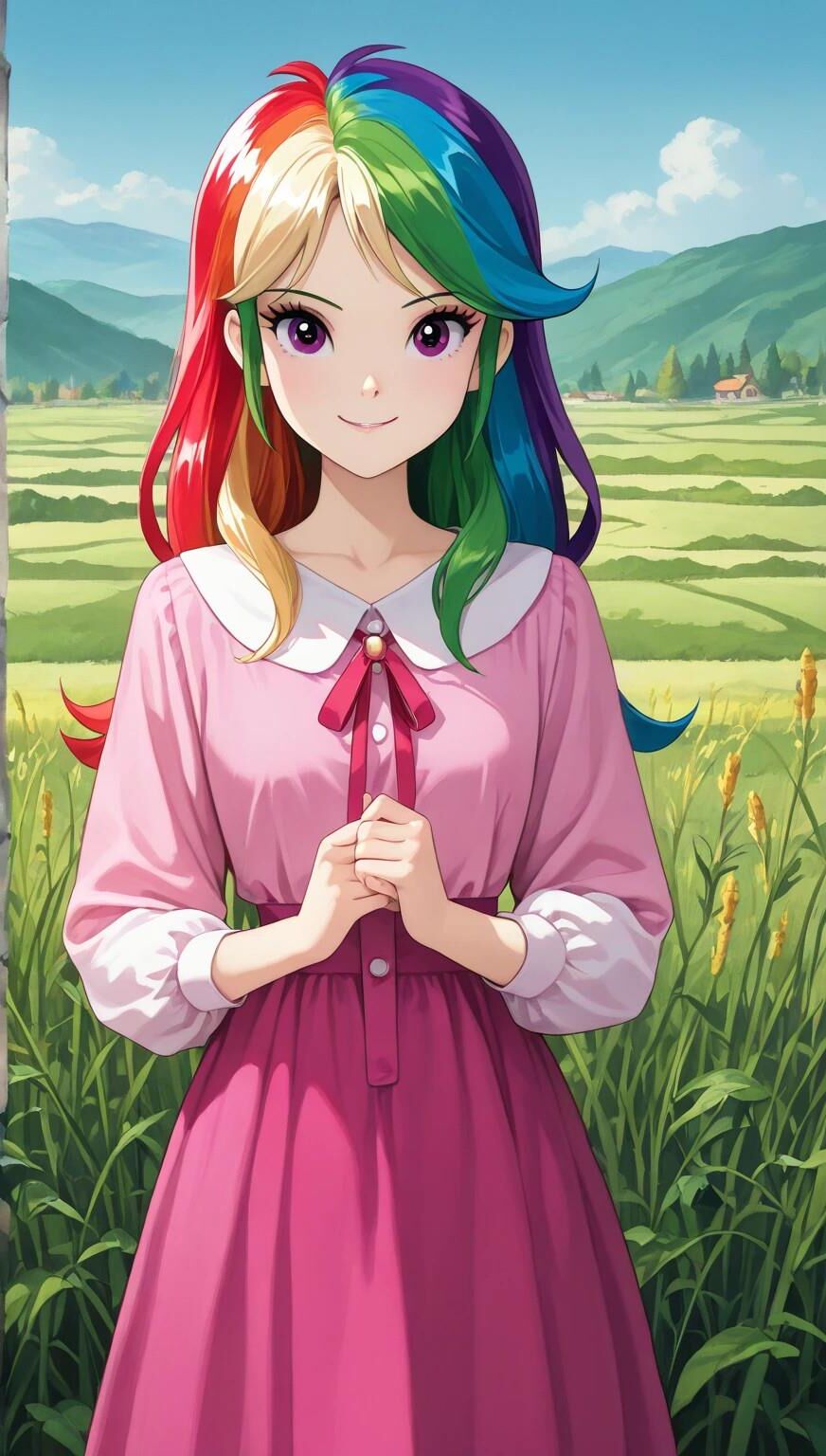Sexy Regenbogenhaare Mädchen