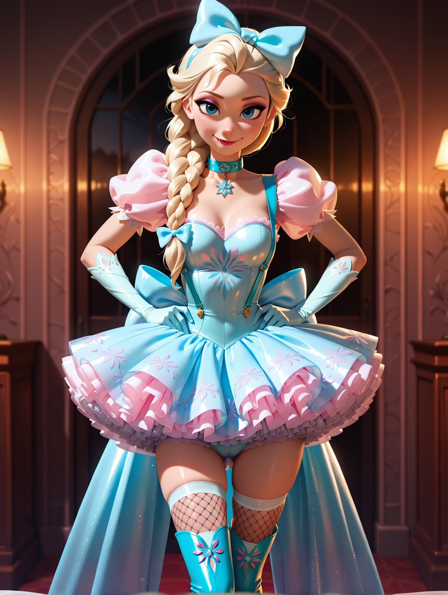 Elsa x Adorable Robe Puff