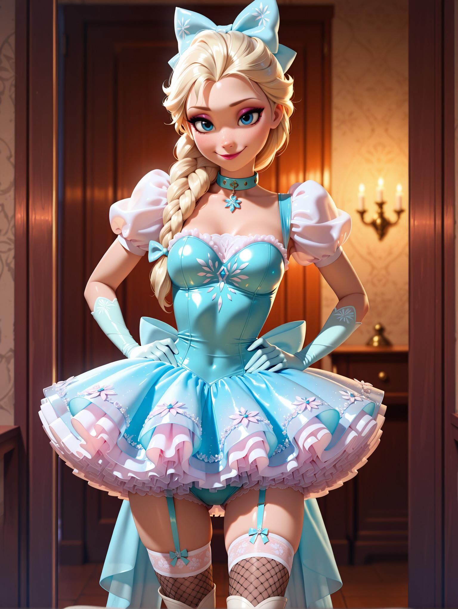 Elsa x Adorable Robe Puff