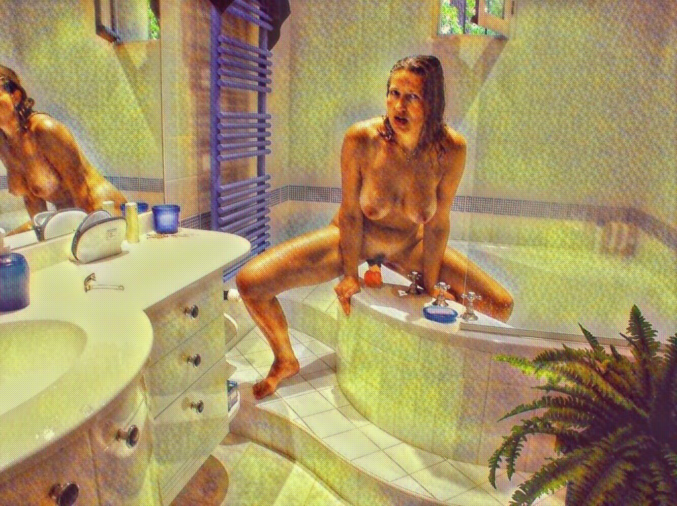 We love Hot ladies in bathroom#