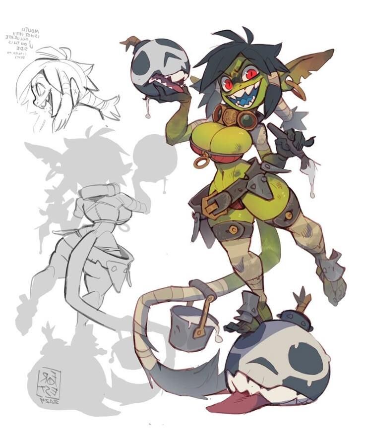 Goblin Girl Pins
