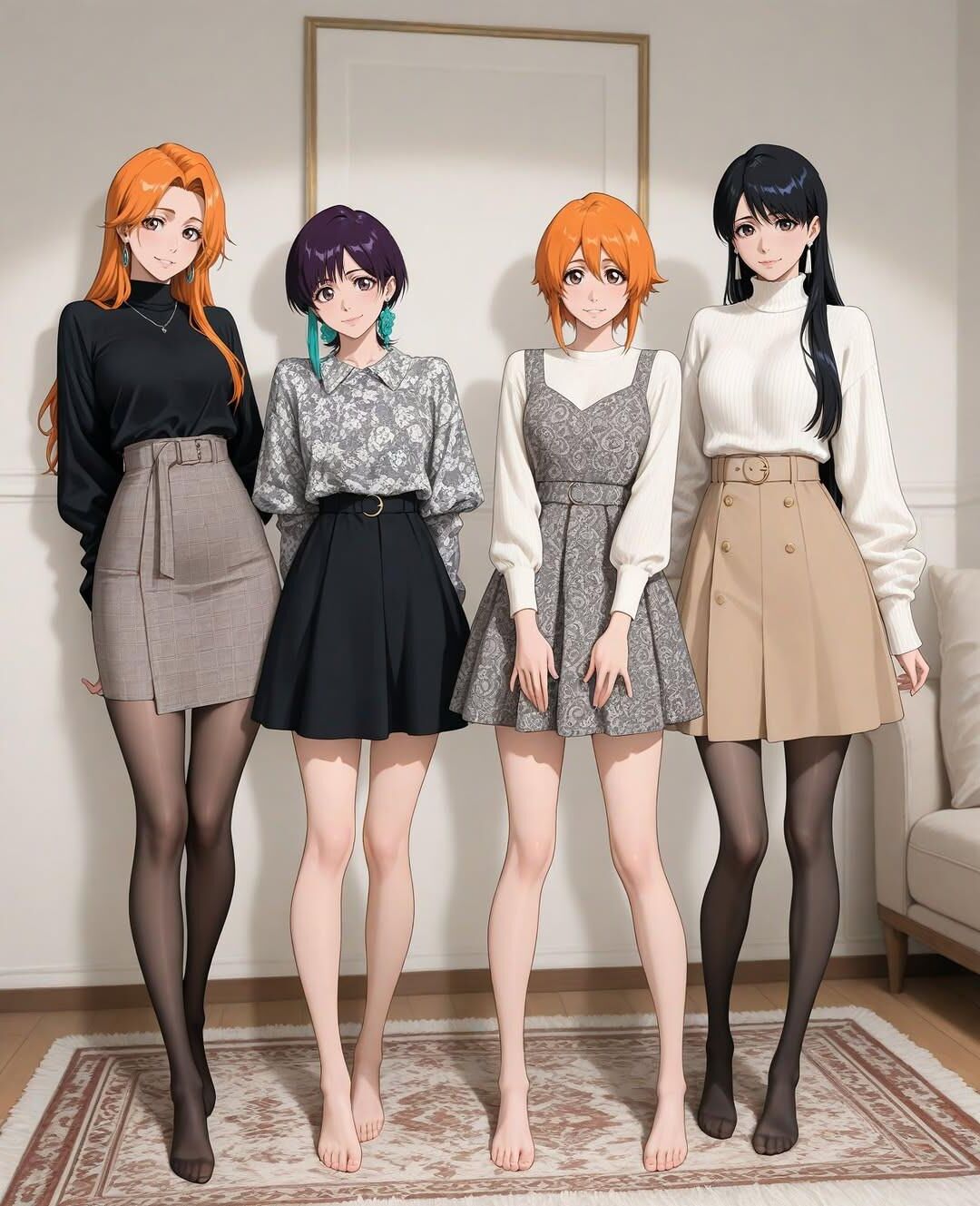 Algumas garotas fofas de IA/anime