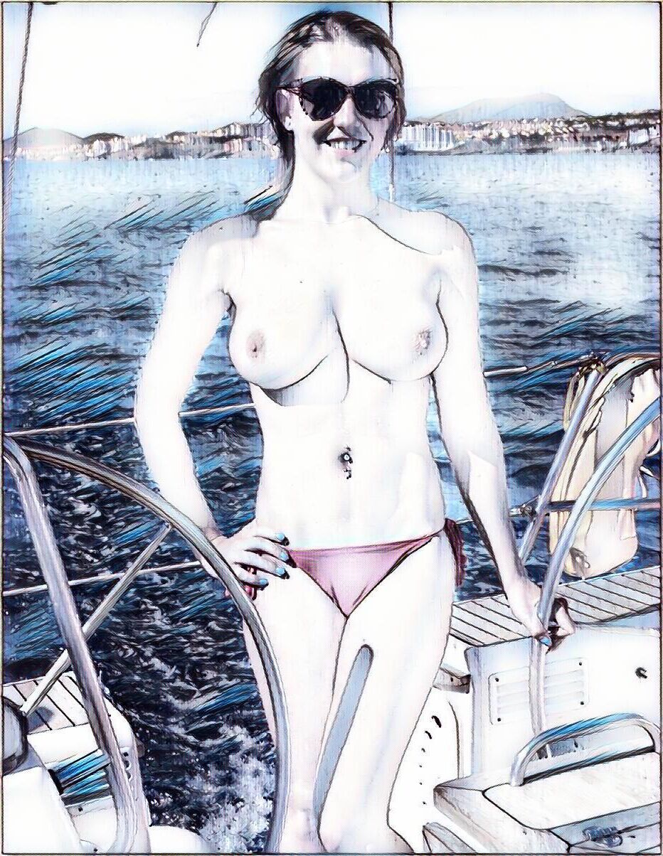 Amo a las chicas cachondas en un bote