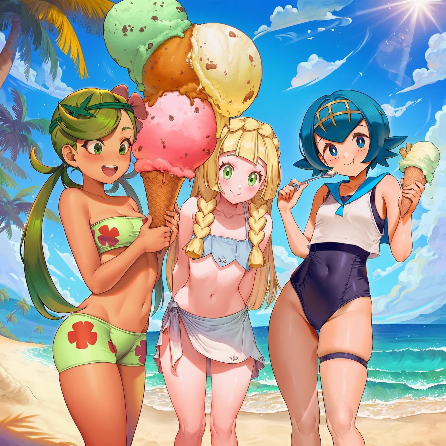 Pokemon Multiple Girls / Group 