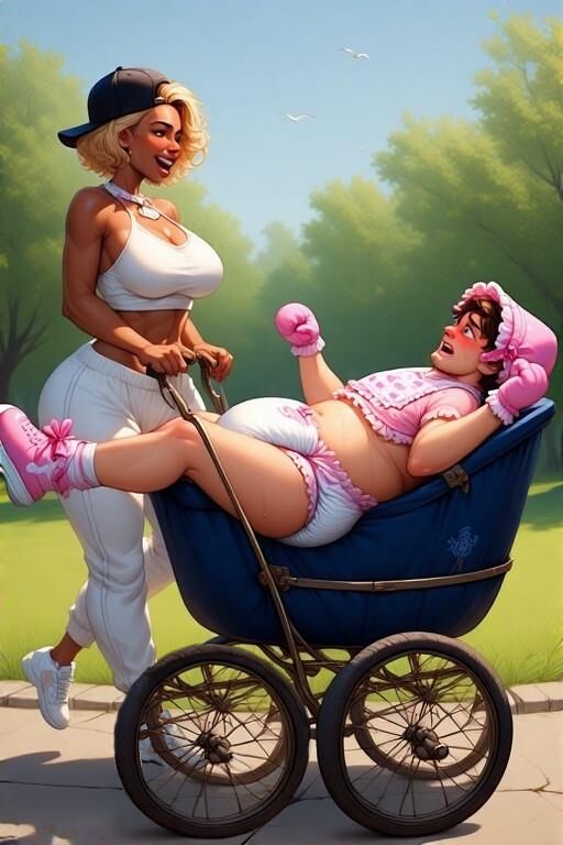 AI Adult Baby and Diaper Artwork Domestic Mix