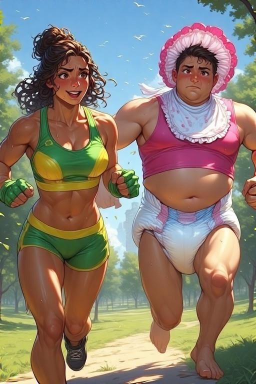 AI Adult Baby and Diaper Artwork Domestic Mix