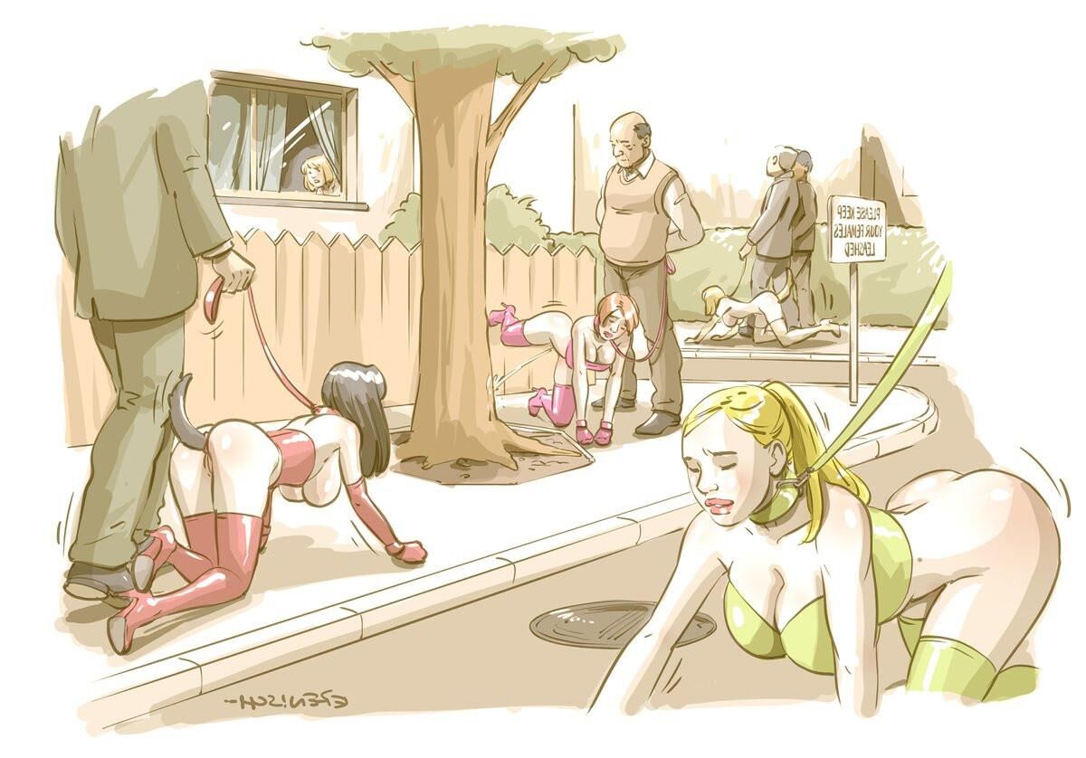 Bondage Cartoon & D women in BDSM troubles 
