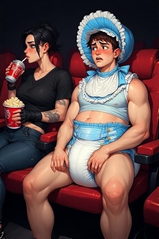 AI Adult Baby and Diaper Artwork Domestic Mix