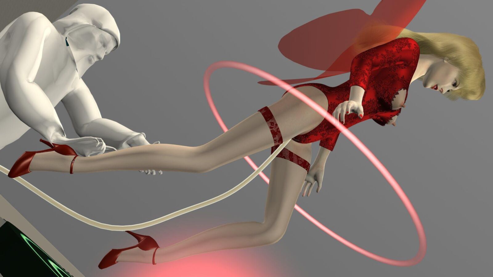 Clock Tower () Angel in Leotard Pantyhose and Heels