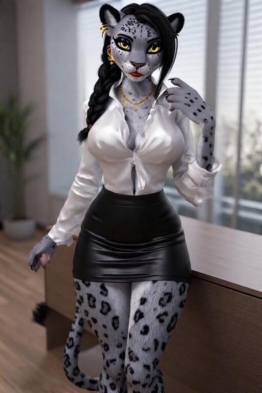 AI Gray Female Panther Secretary 
