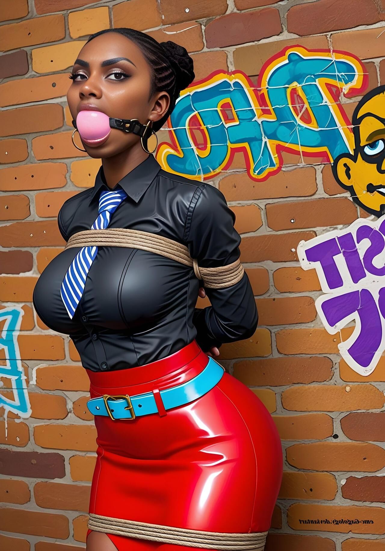Bondage Cartoon & D women in BDSM troubles 