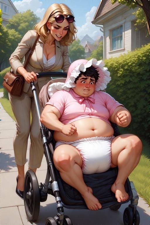 AI Adult Baby and Diaper Artwork Realistic Mix