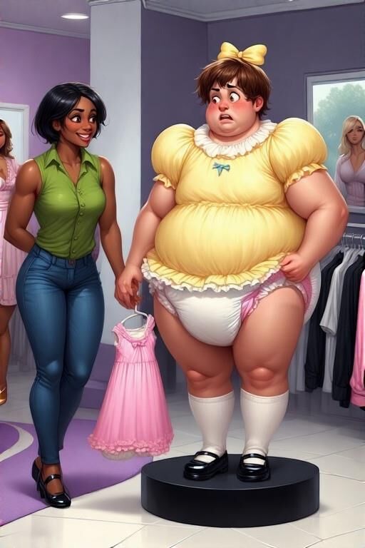 AI Adult Baby and Diaper Artwork Realistic Mix