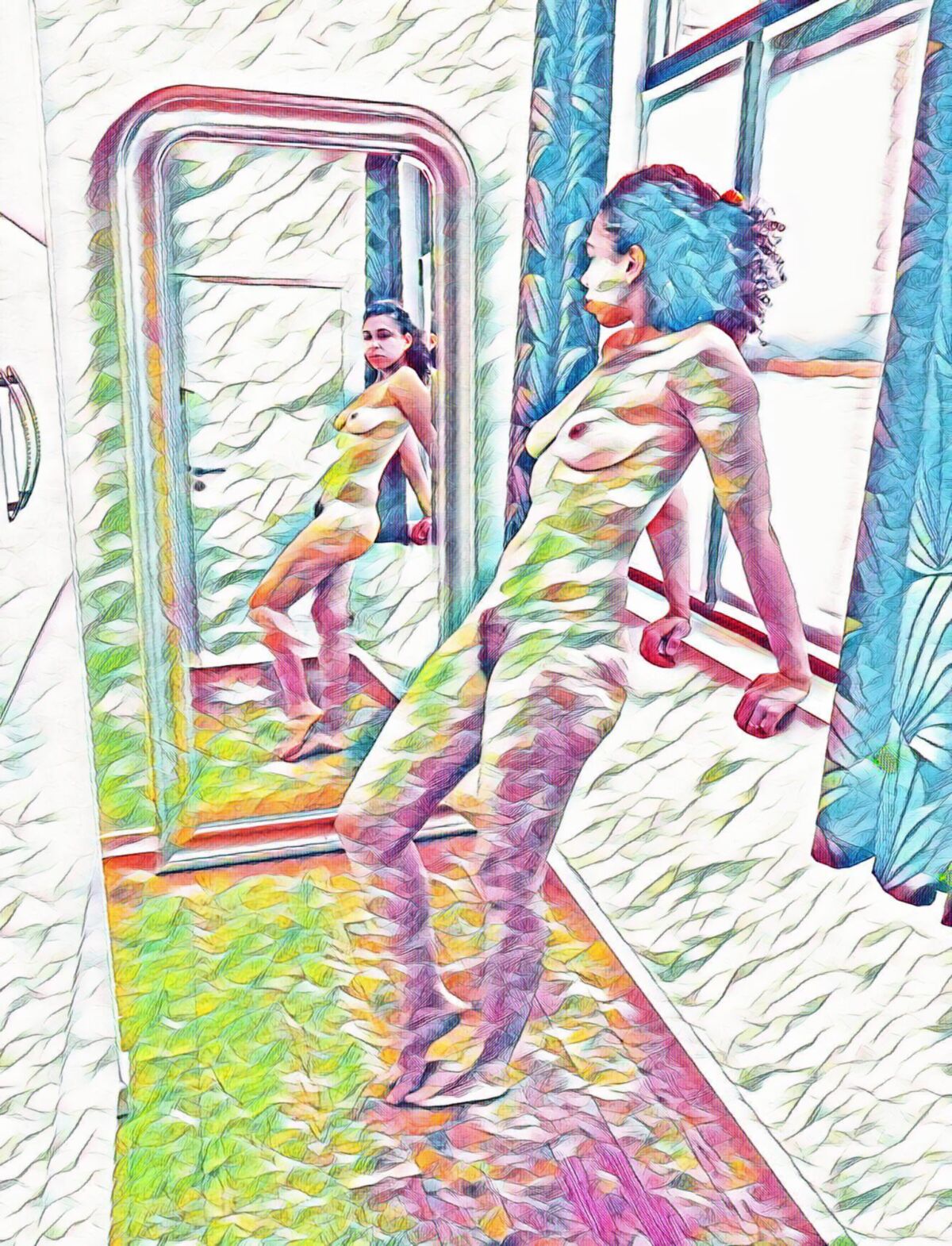 Miroir chaud à double plaisir