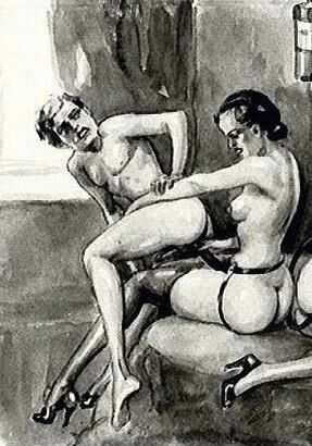 Arte da femdom vintage da Europa Diversa Europeia