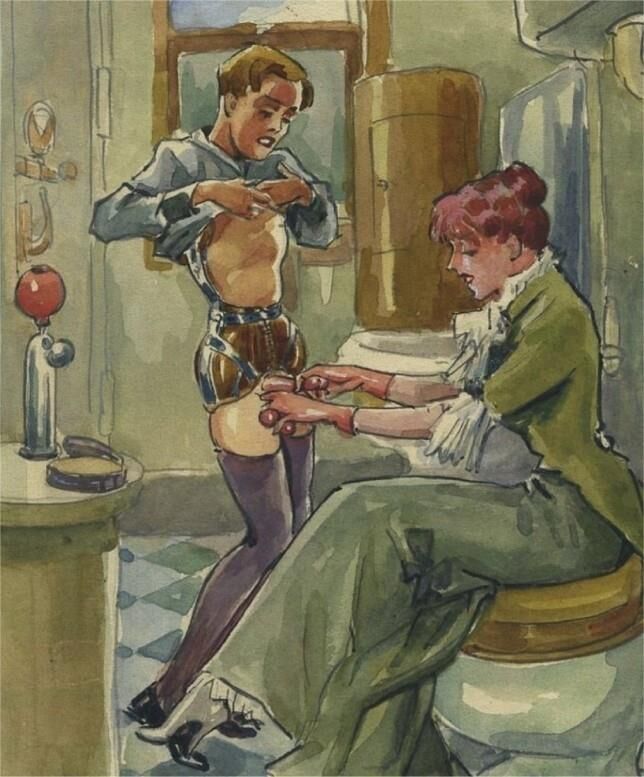 Arte da femdom vintage da Europa Diversa Europeia