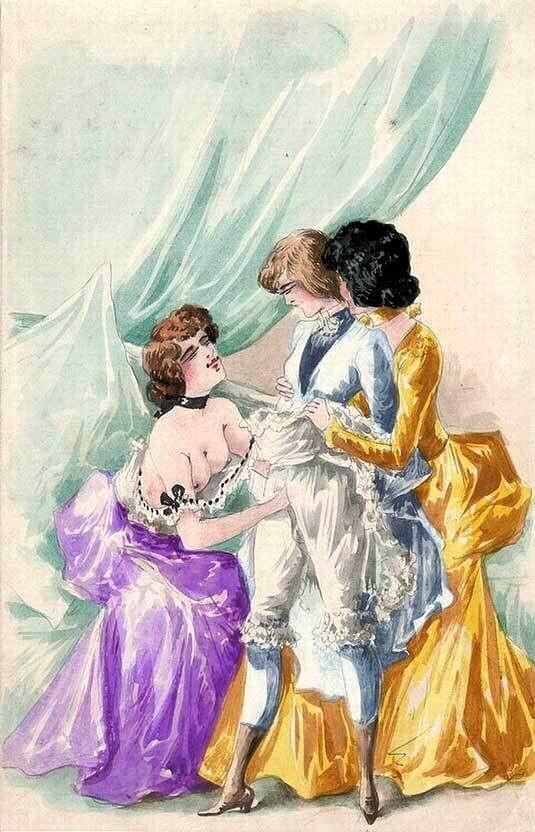 Arte da femdom vintage da Europa Diversa Europeia