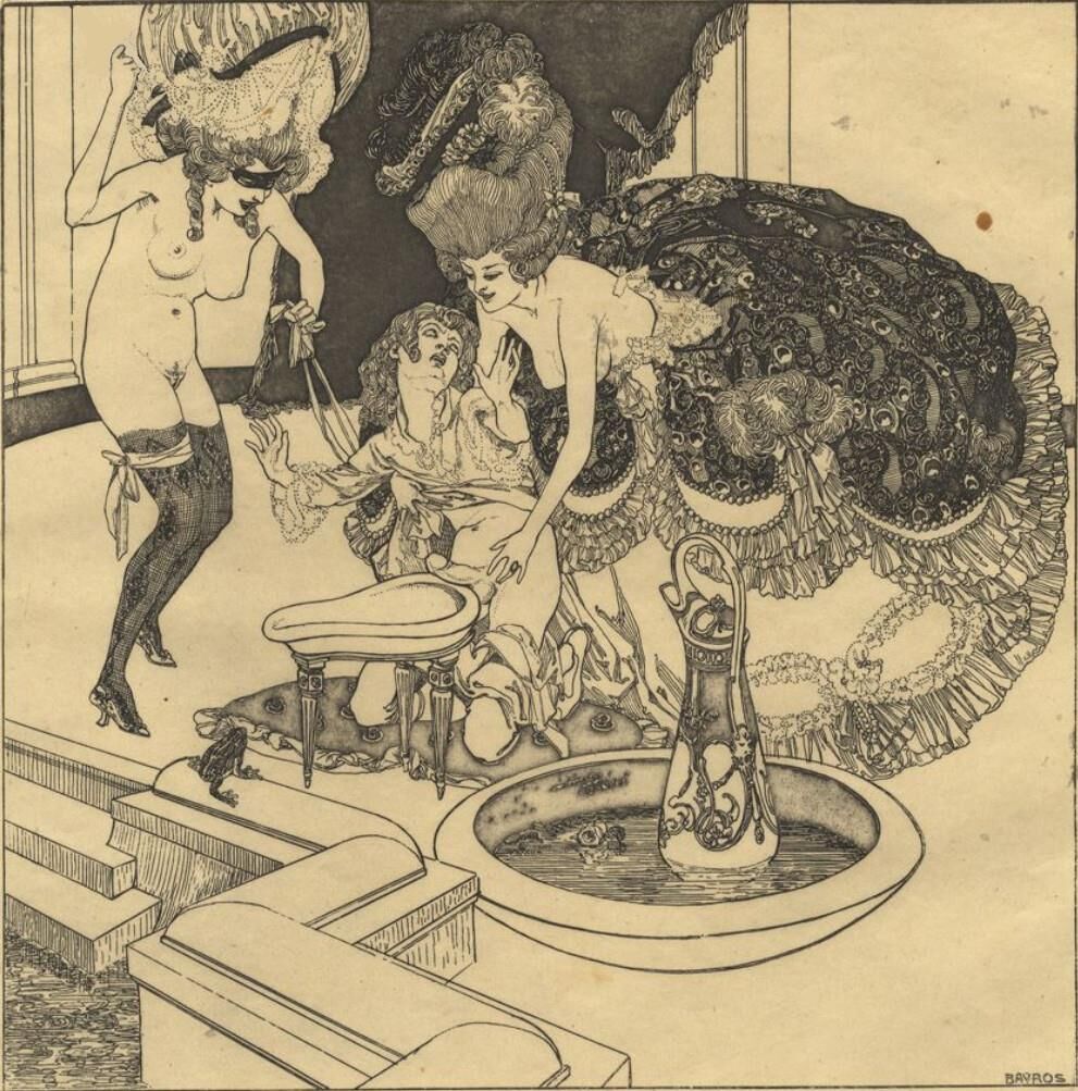 Arte da femdom vintage da Europa Diversa Europeia