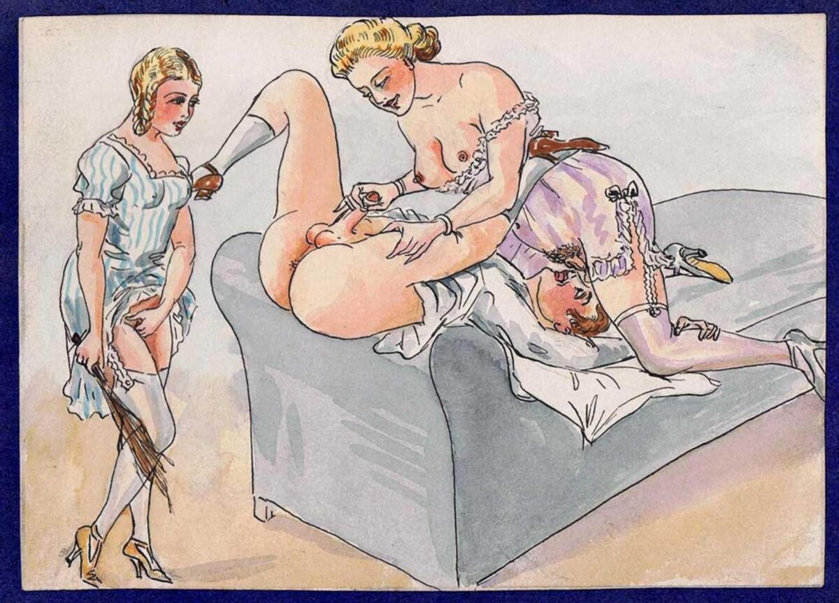 Arte da femdom vintage da Europa Diversa Europeia