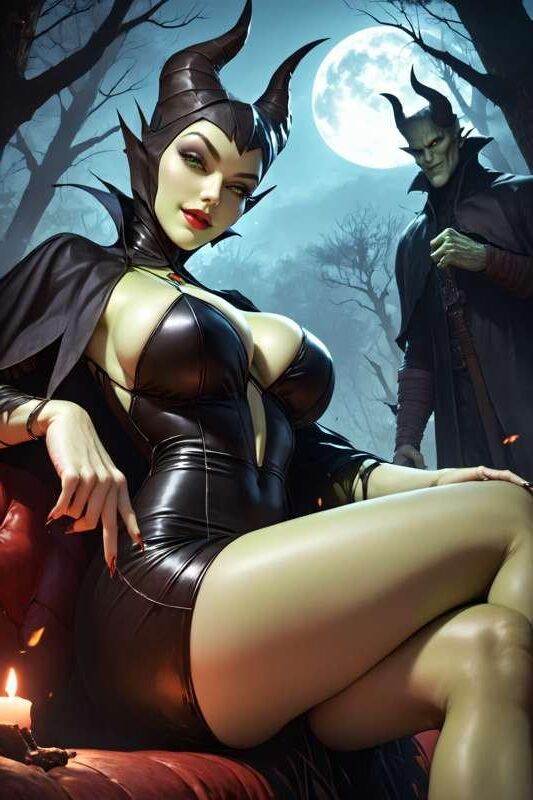 villainess Maleficent is horny woman