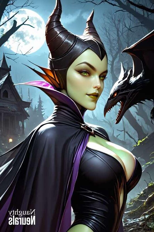 villainess Maleficent is horny woman