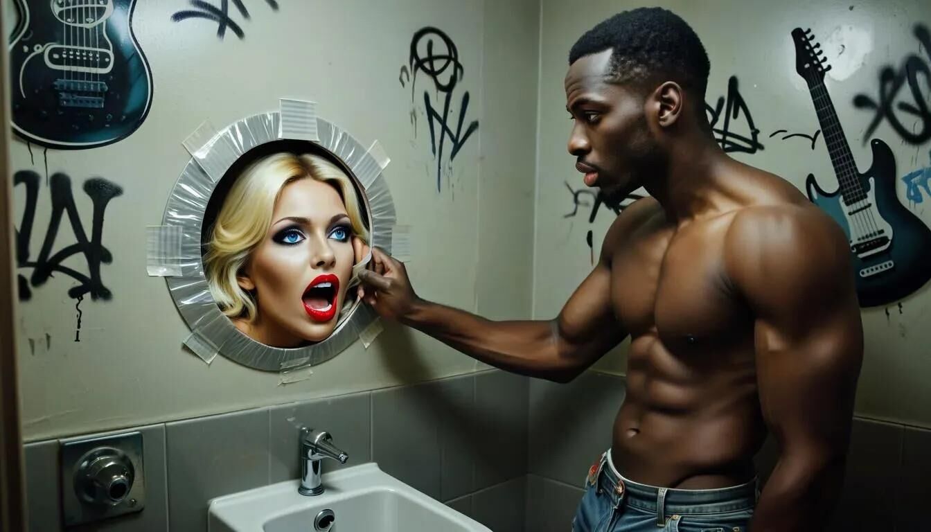 Ai Gloryhole en el baño de hombres en el Centro de Refugiados