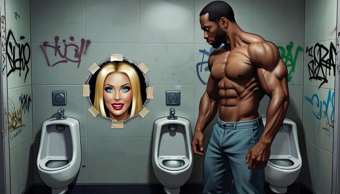 Ai Gloryhole en el baño de hombres en el Centro de Refugiados