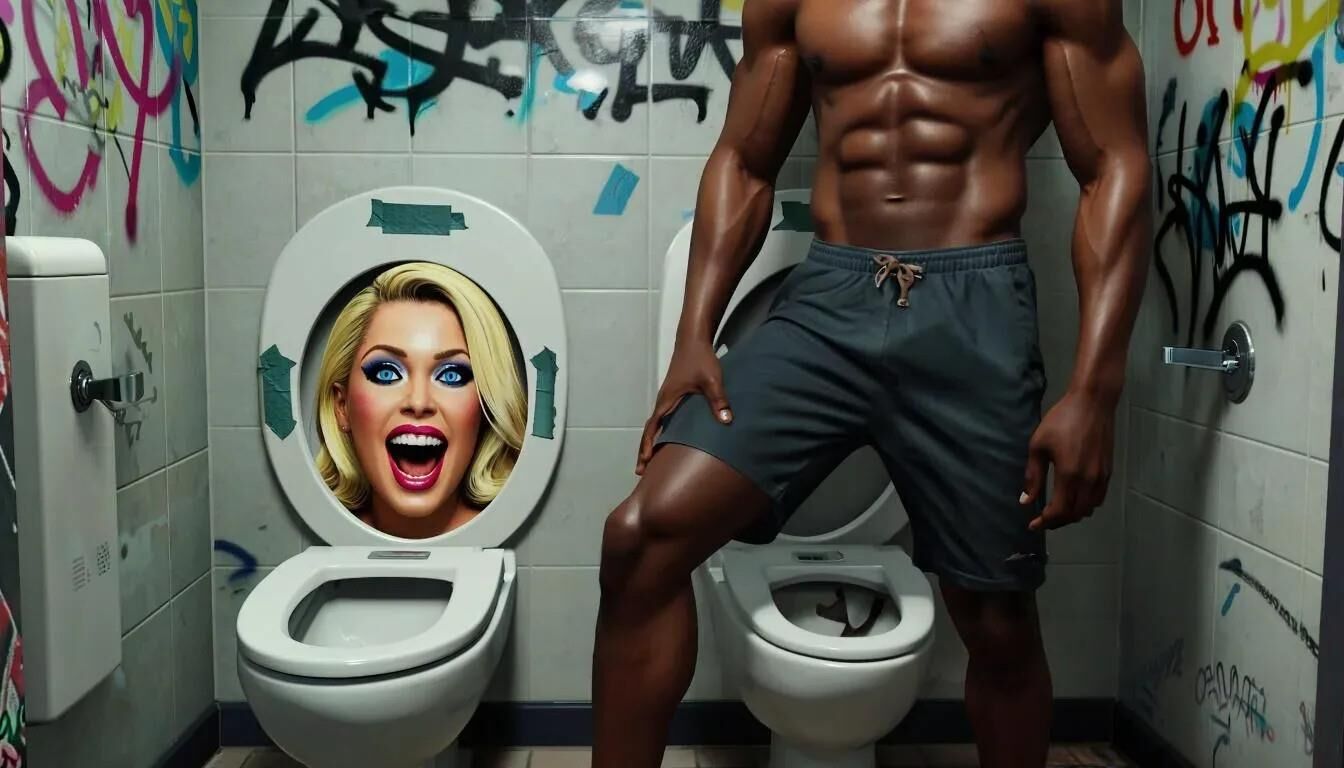 Ai Gloryhole en el baño de hombres en el Centro de Refugiados