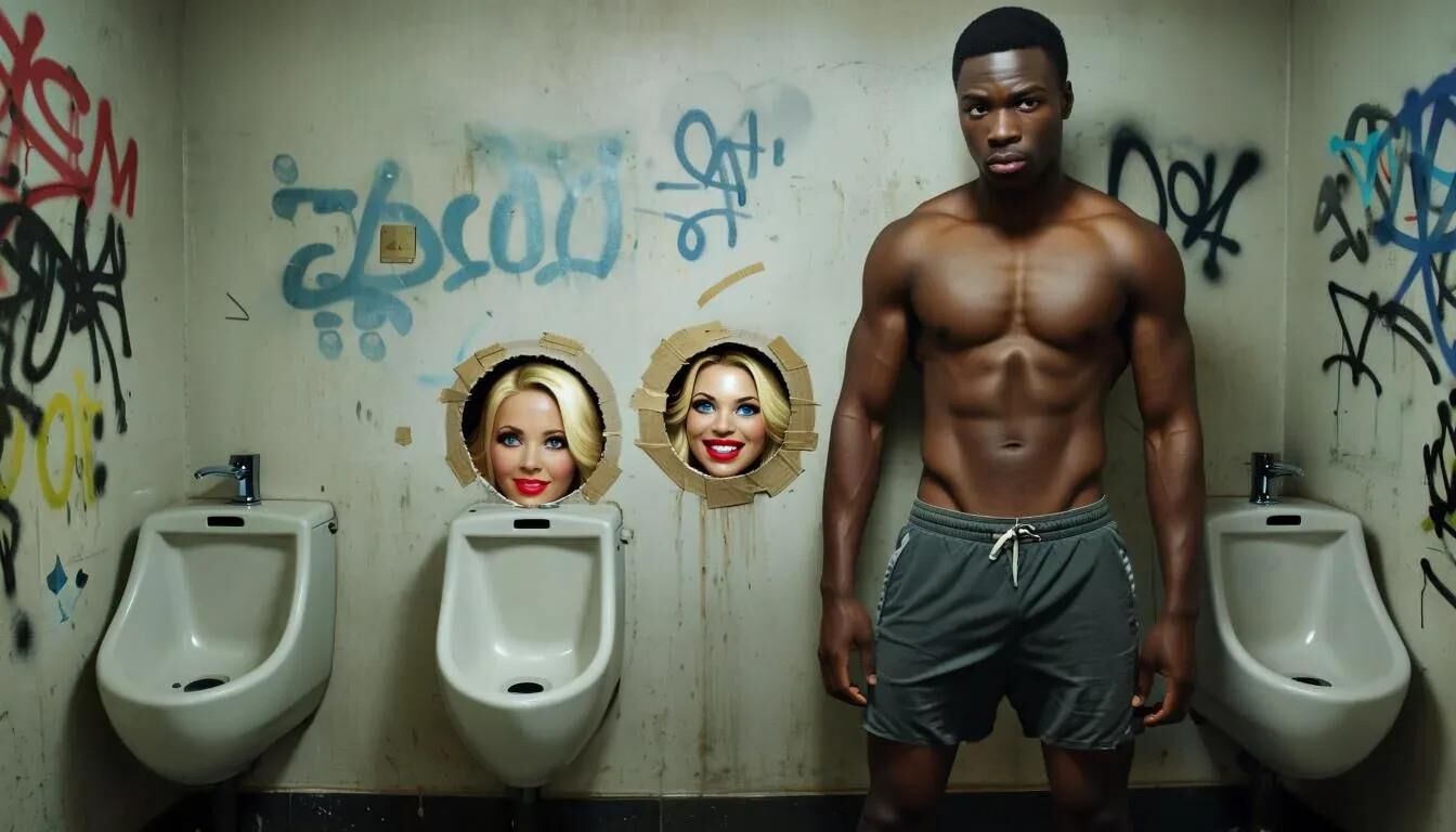 Ai Gloryhole en el baño de hombres en el Centro de Refugiados