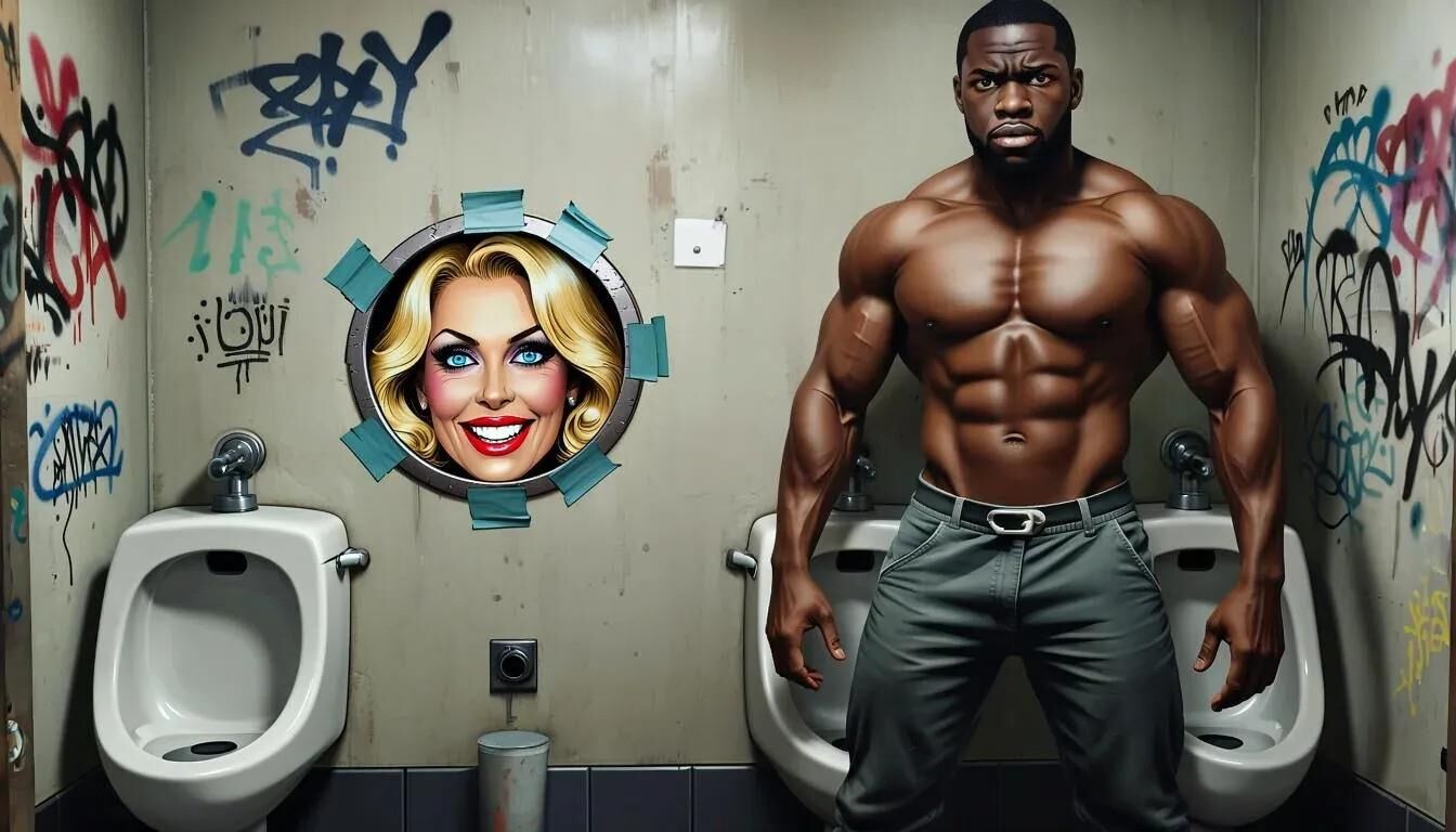 Ai Gloryhole en el baño de hombres en el Centro de Refugiados