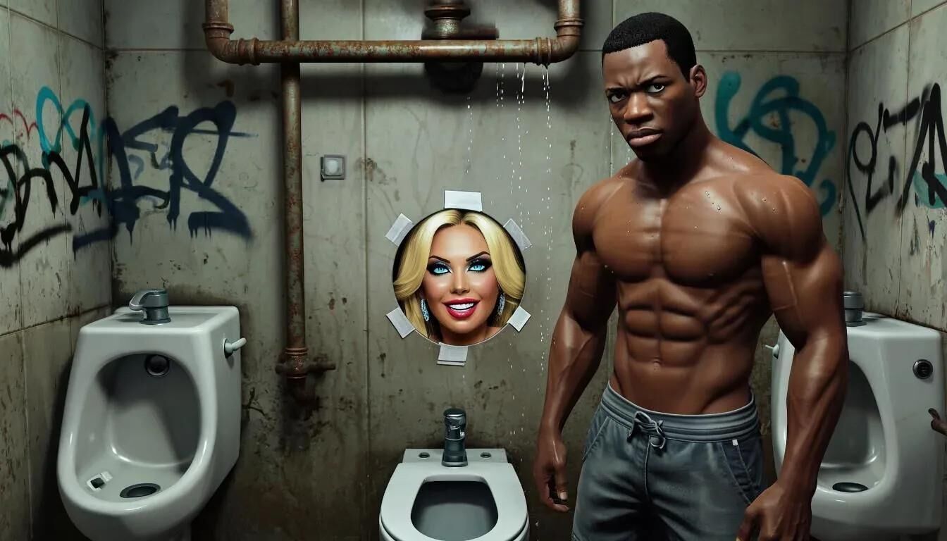 Ai Gloryhole en el baño de hombres en el Centro de Refugiados