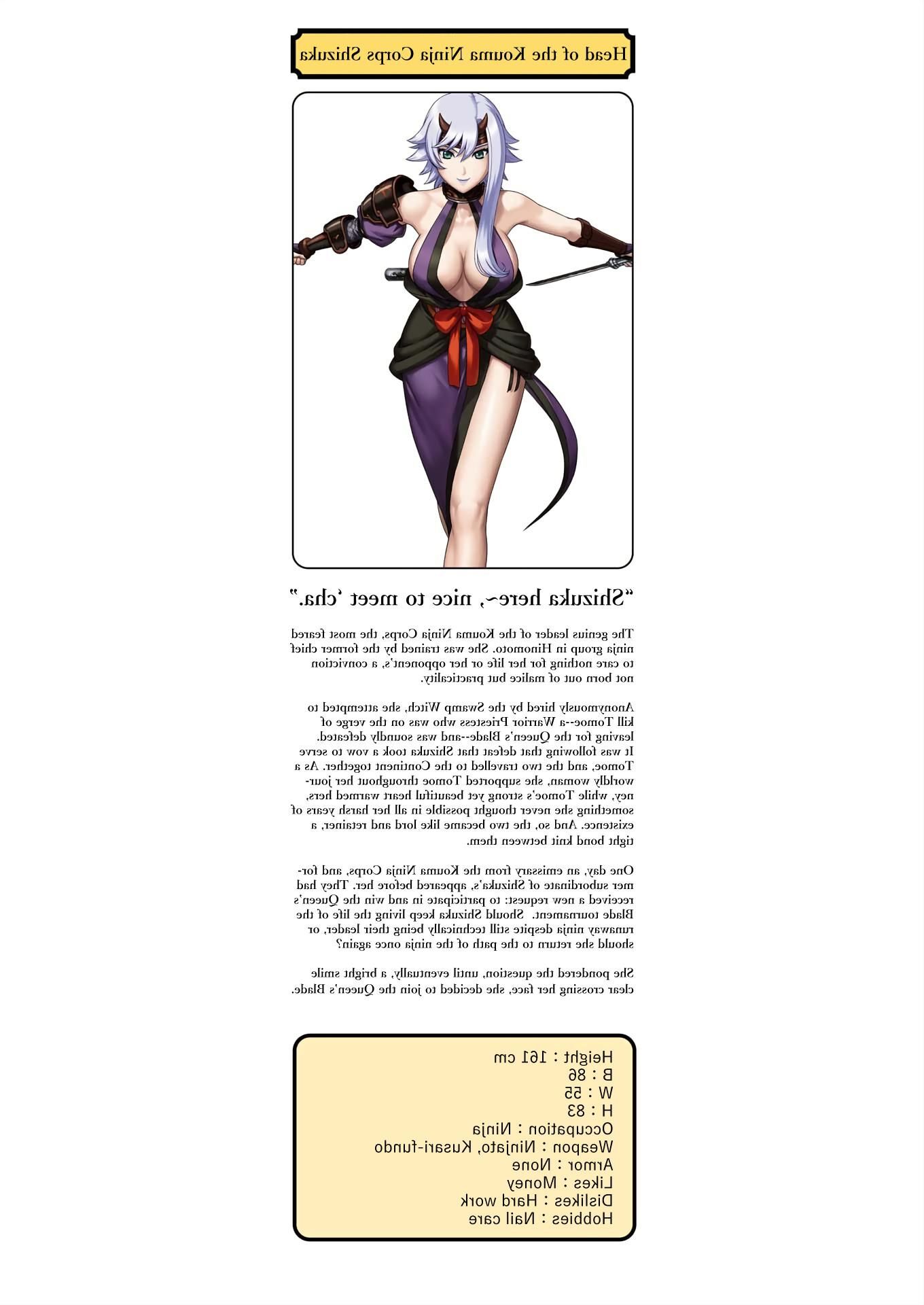 Queens Blade Shizuka Book Art